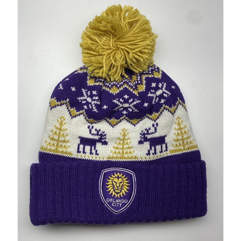 Orlando City SC Cuffed Pom Knit Hat Winter One Size Cap Beanie Style #KX06Z